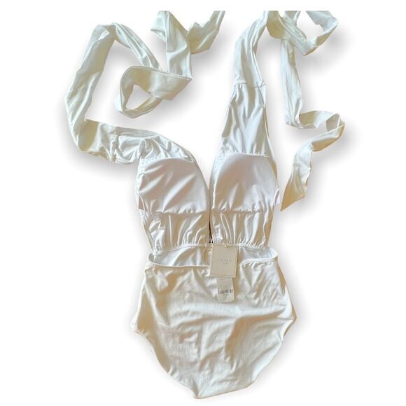 ZOMONETI White One Piece Swimsuit - Picture 6 of 9